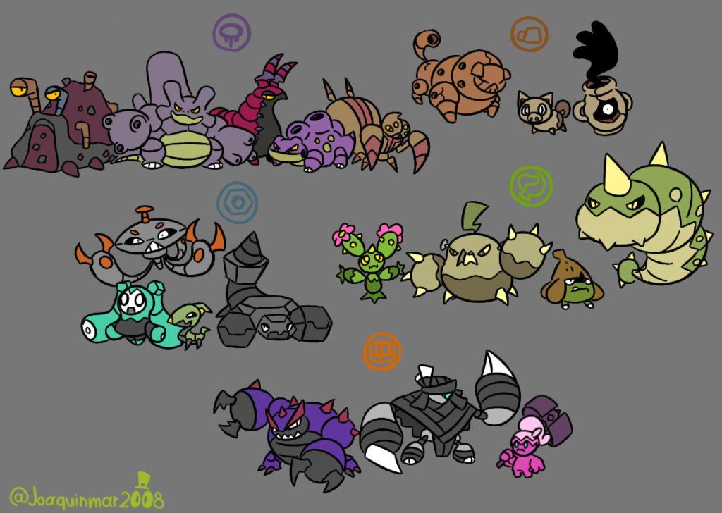 My fakemon as Gym teams with some pokemon cuz i didn't know how to draw them :p