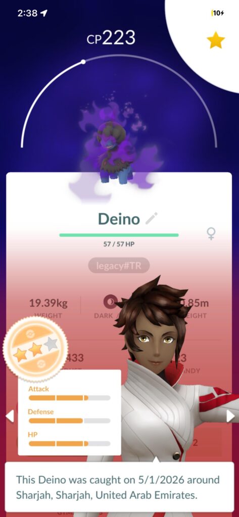 just got her after reading the announcement for a deino comm day