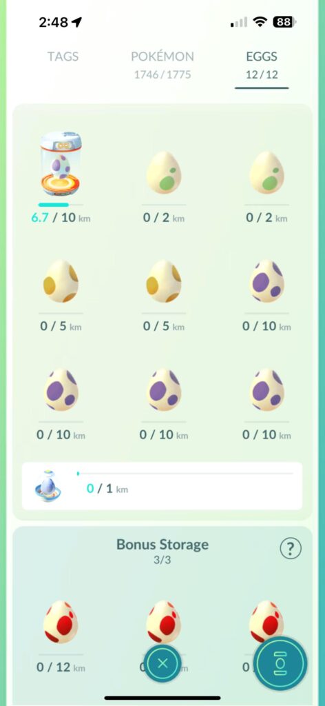 I finally got rid of all of my 7km eggs and I couldn’t be happier