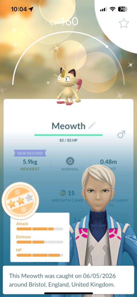 So happy with my find today wanted a shiny meowth for agess