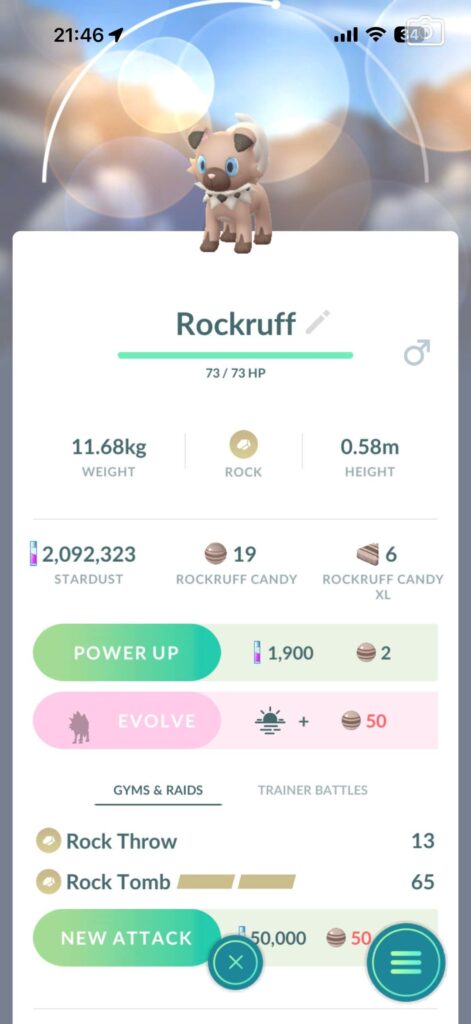 Different Rockruff Evo