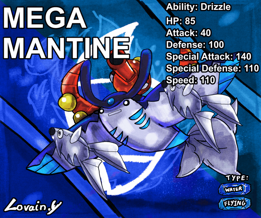 My take on Mega Mantine (OC)