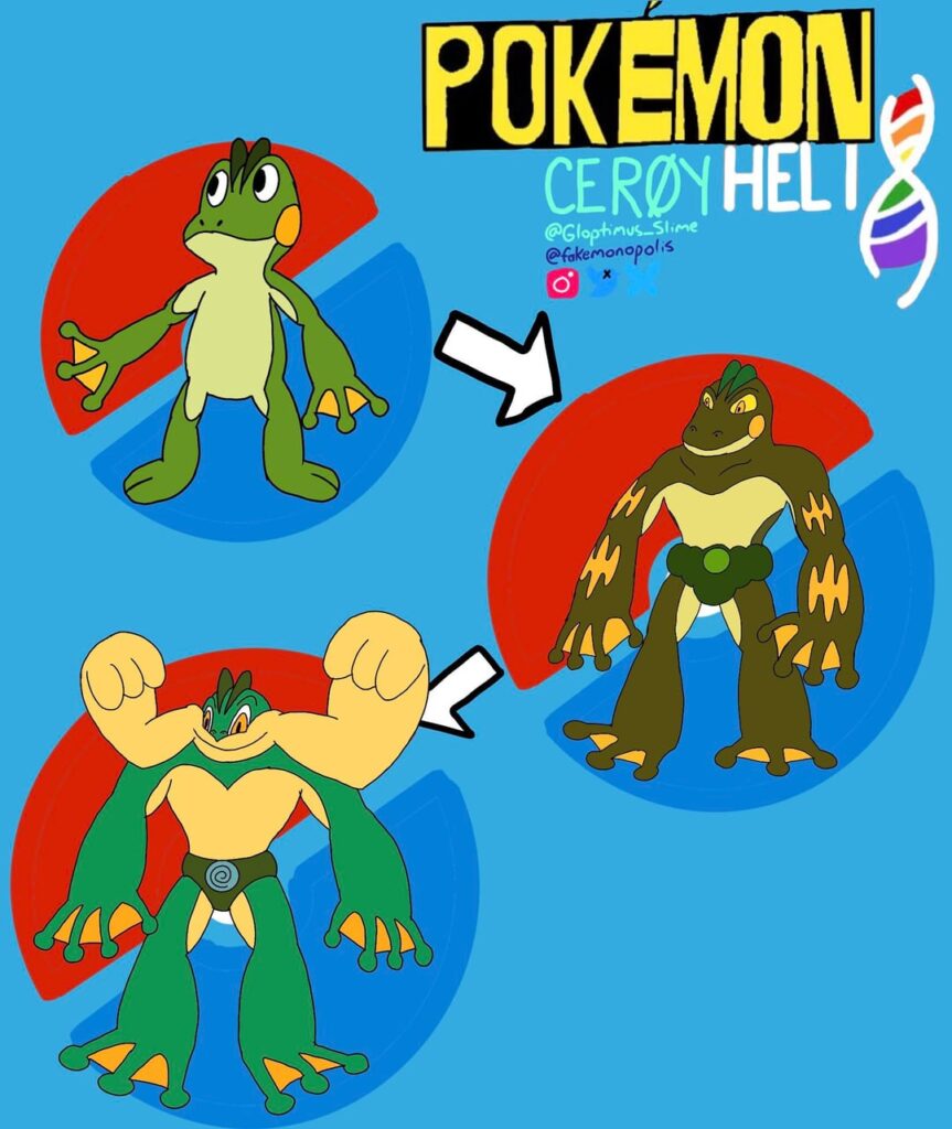 [OC] Frog convergent Machamp line
