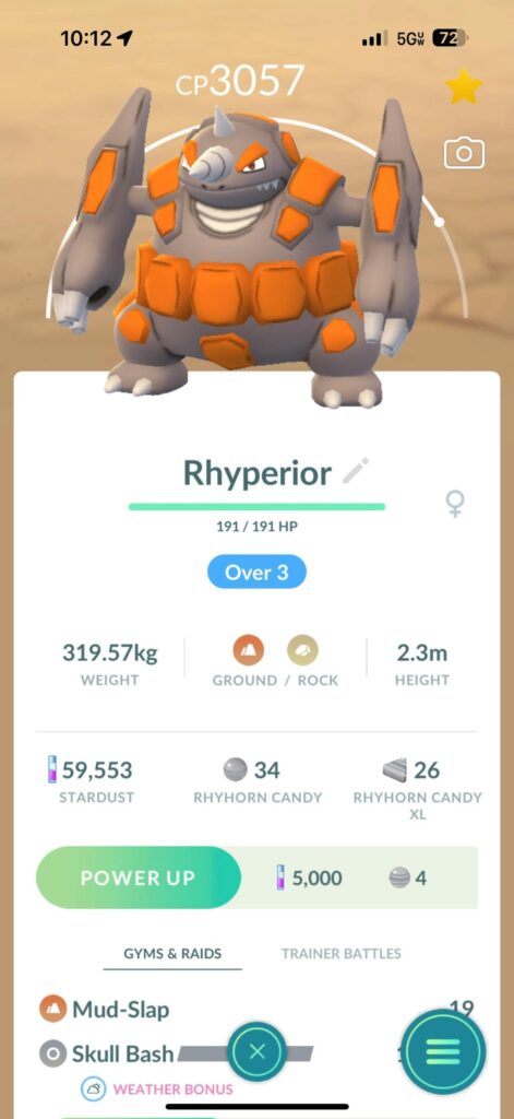 Need insight on my Rhyperior !!