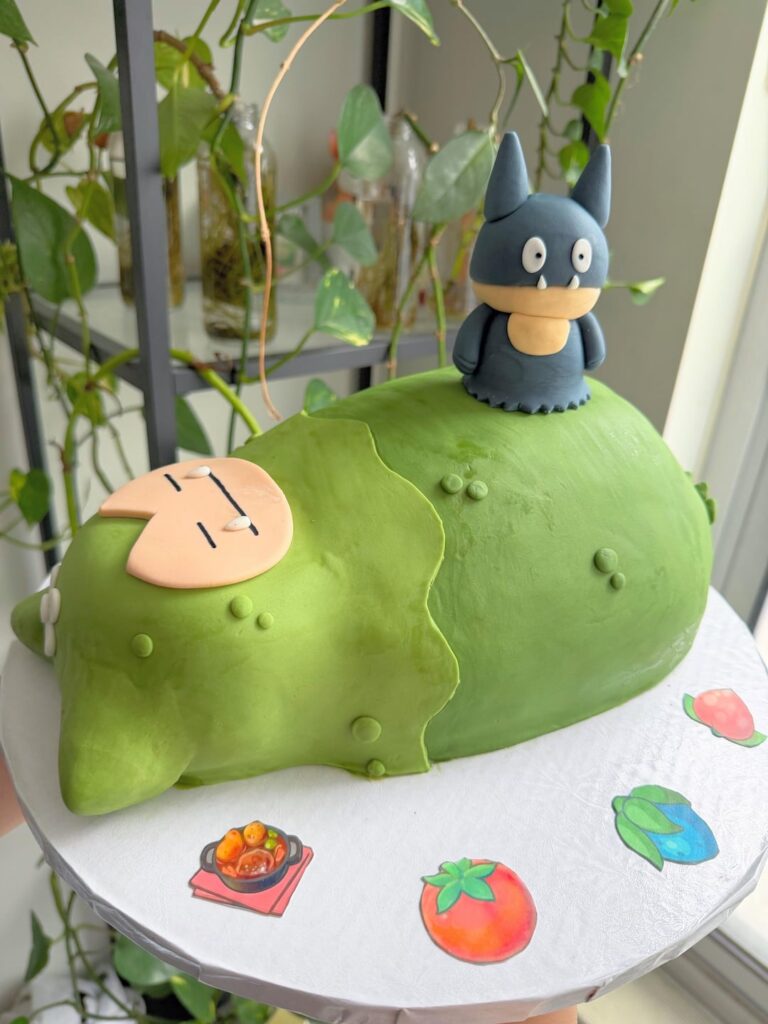 Pokopia Mosslax Birthday Cake
