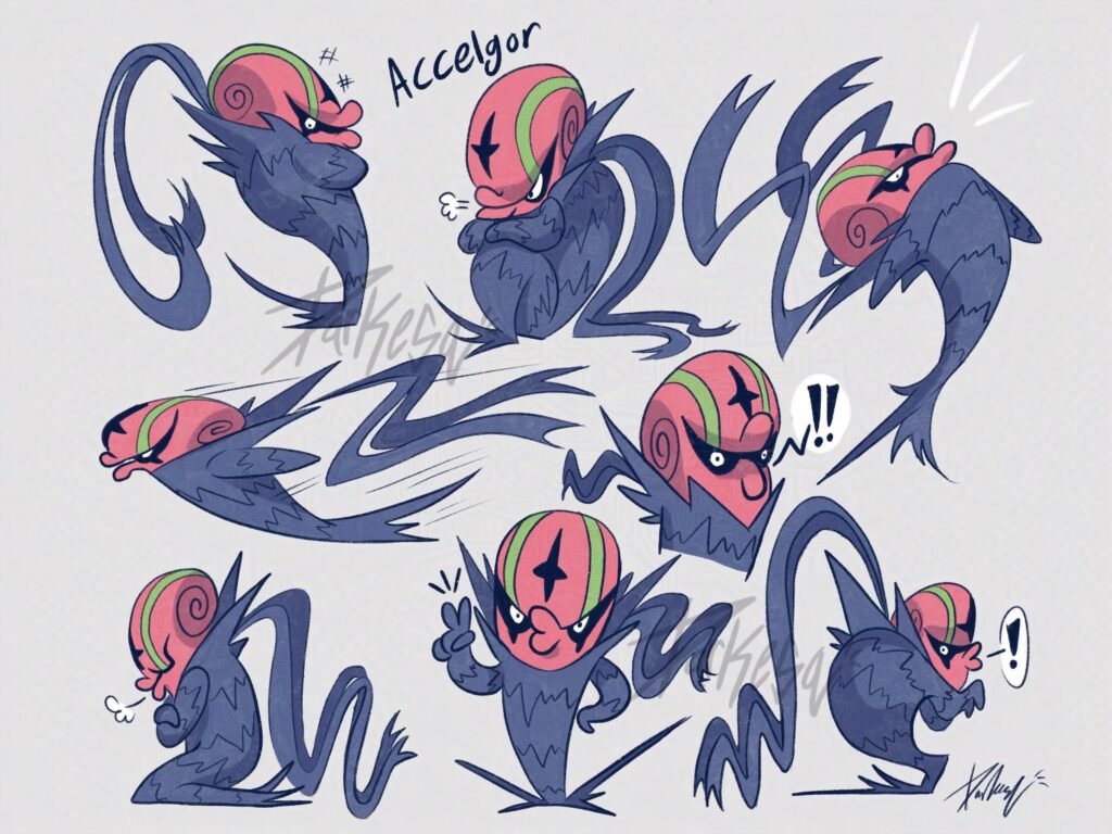 [OC] Silly Accelgor drawings!