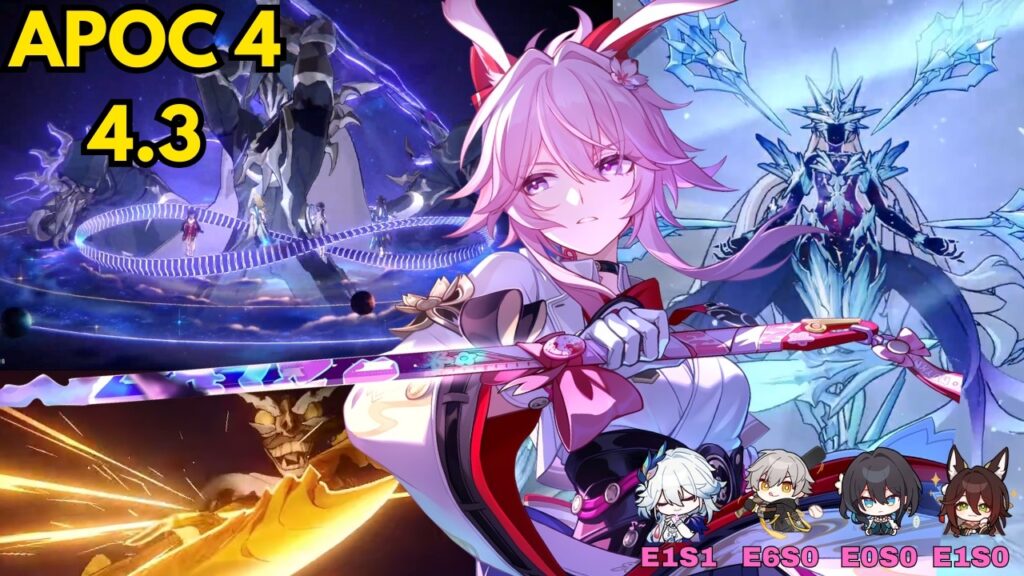 E6S1 Evanescia 0 cycles all APOC Bosses | 3887 + 3921 + 3930 | HSR 4.3
