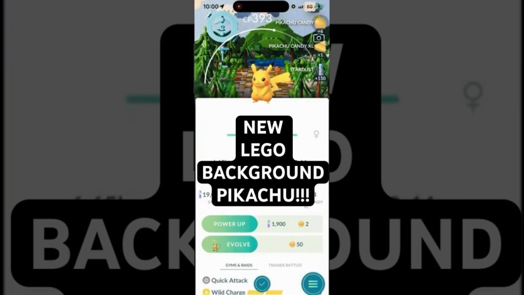 NEW LEGO BACKGROUND PIKACHU CAUGHT in Pokemon Go!!! #shorts #pokemon