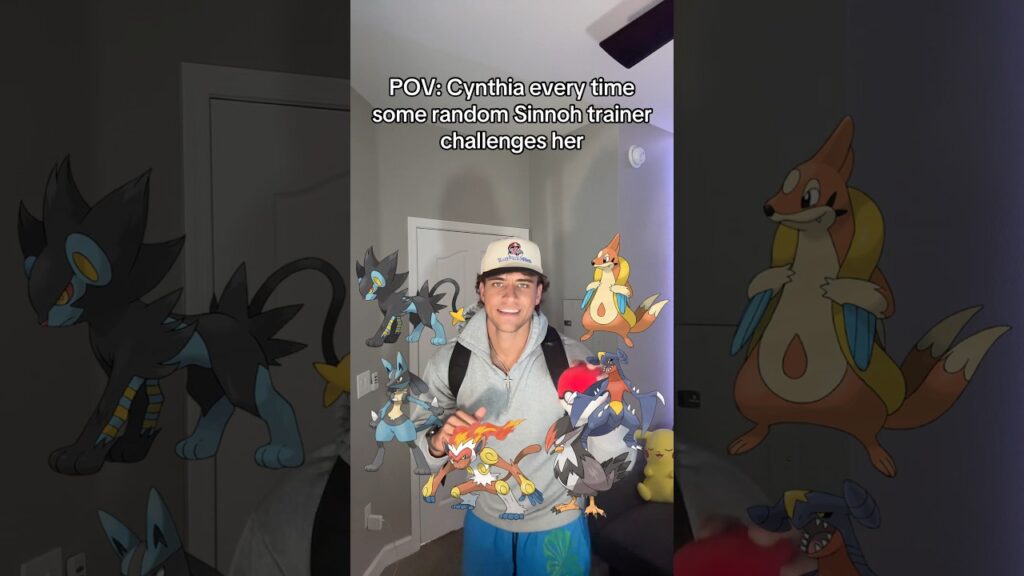 Cynthia has to be tired of facing the Sinnoh Six #pokemon #pokemongo #pokemoncommunity #pokemonmemes