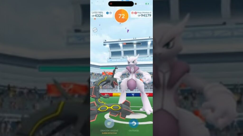 Mega Mewtwo X RAID In Pokemon Go!! #shorts #pokemon