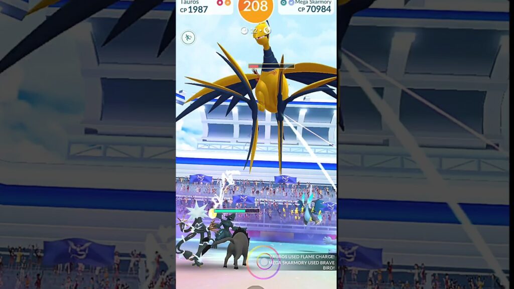 First Ever Mega Skarmory Raid in Pokemon Go #pokemon #pokemongo #shorts