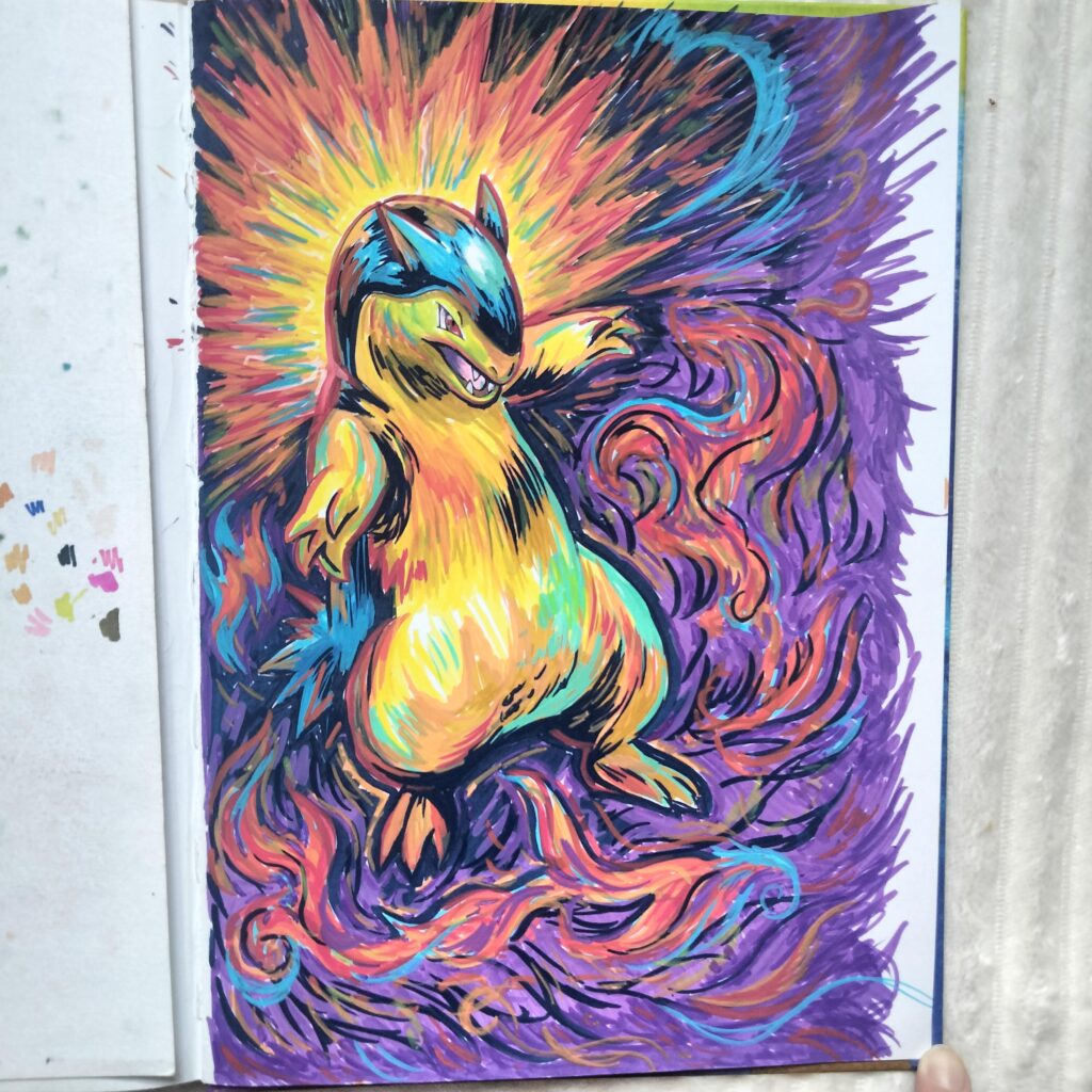 [OC] Psychedelic Typlosion by me