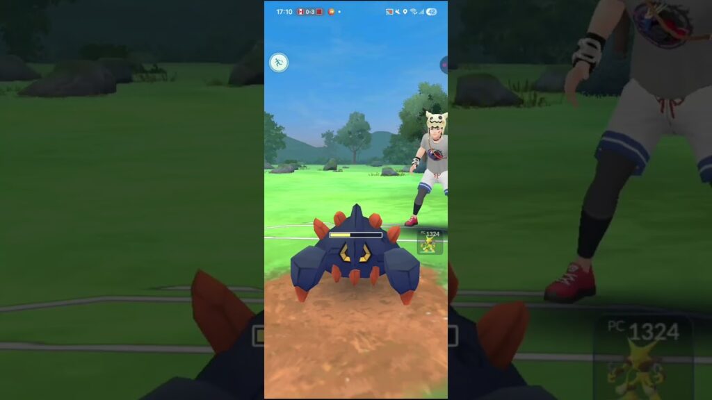 a battle with my brother in pokemon go