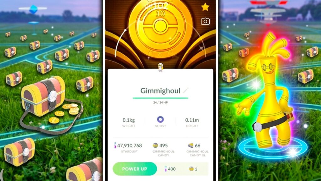 THE BEST WAY TO GET SHINY COSTUMED GIMMIGHOUL IN POKEMON GO! How to Get the Coin Bag Item