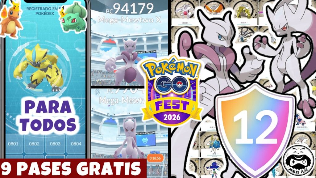TODO SOBRE el POKEMON GO FEST 2026 | MEGA MEWTWO X y MEGA MEWTWO Y con ZERAORA GRATIS en POKEMON GO