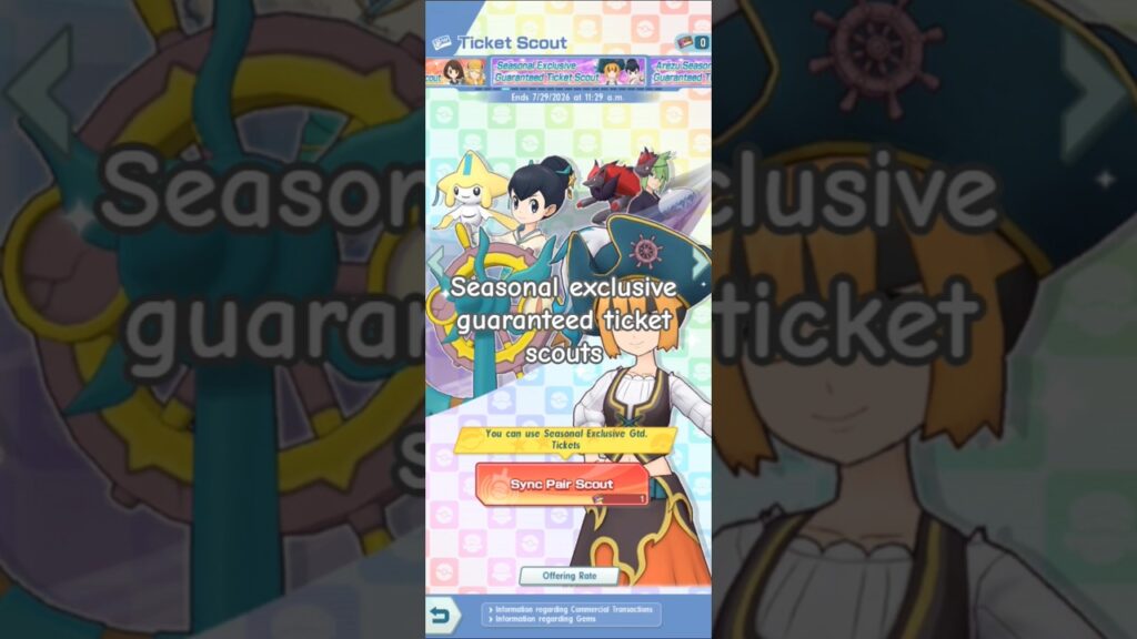 seasonal exclusive guaranteed ticket scouts | let's see what I have got now | Pokemon masters ex
