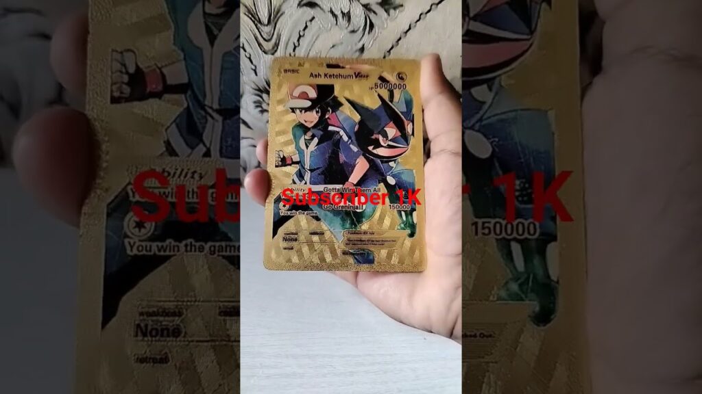 golden Pokemon card please subscribe 1K