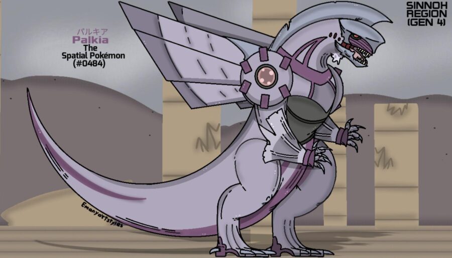 My fanart of Palkia, the controller of space itself