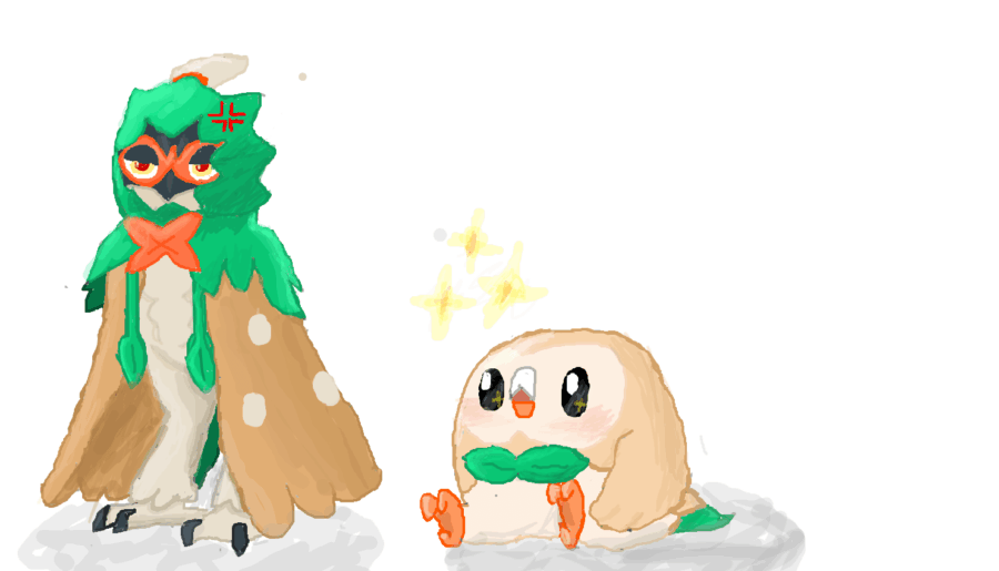 My OC That i made of rowlet and decidueye