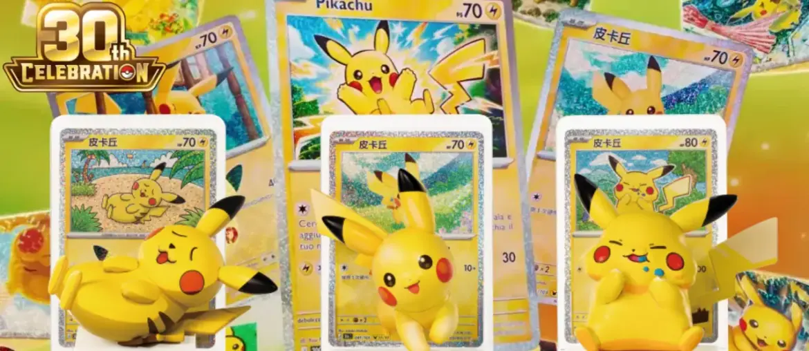 Pikachu Stars in Pokémon's New Official 30th Anniversary TCG Figure Collection