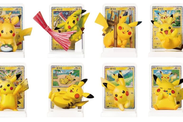 Chinese versions of 30th Pikachu cards will come with a matching figure