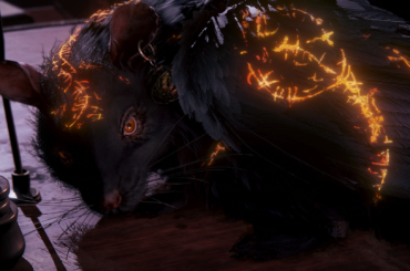 A rat-like creature in The Duskbloods is covered in glowing yellow runes