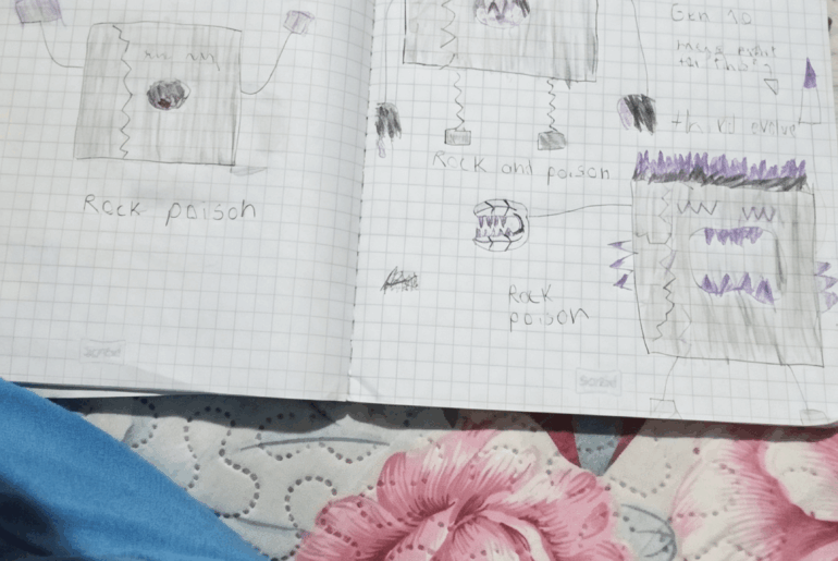 What do you think of my idea for this Pokémon named Blocky and its evolutions? It's a Rock/Poison type.