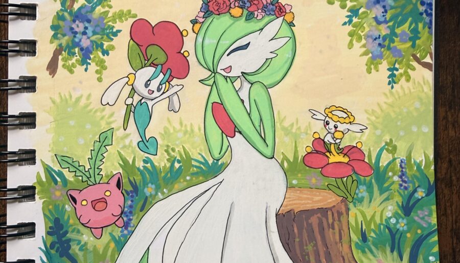 Finished gardevoir! (My art)