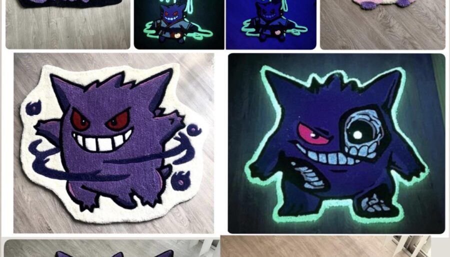 My gengar rugs I’ve made!