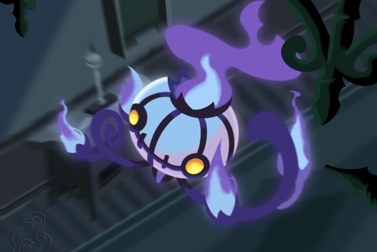 Ready for Halloween a Little chandelure Illustration