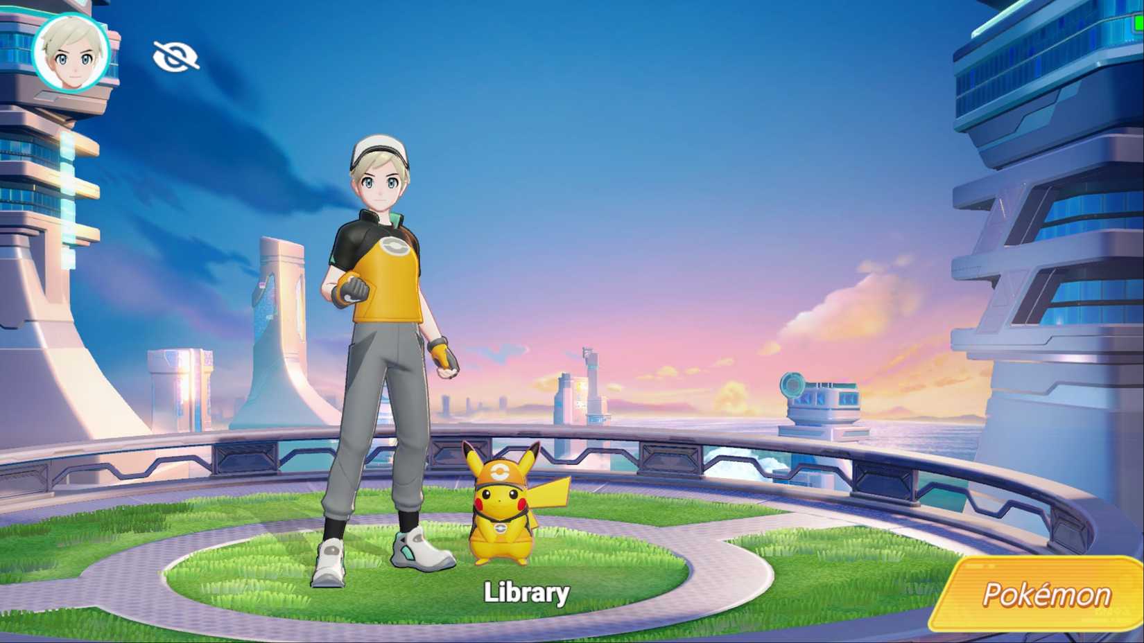 pikachu and trainer in pokémon unite